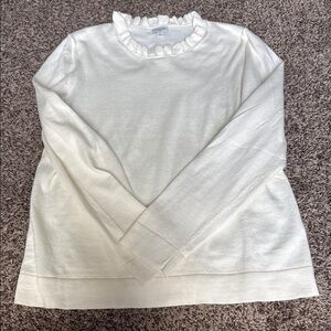 J. Crew Factory Cream Turtleneck Sweater with Ribbed Collar